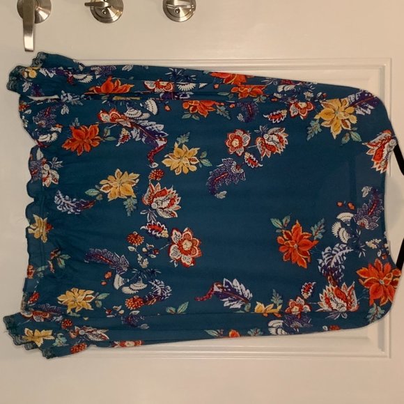 XL Long-Sleeved Blue/Teal NY&Co. Blouse - Picture 4 of 4